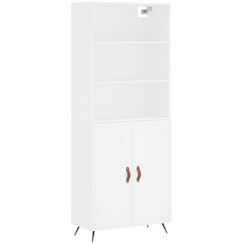 Maison Chic Visoka omara - Komoda - Predalnik bela 69,5x34x180 cm inženirski les, (21722653) Cene
