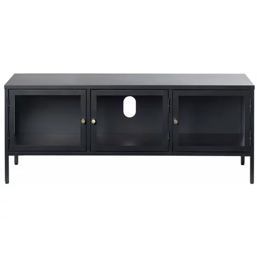 Unique Furniture Črna kovinska TV omarica 132x52 cm Carmel – Unique Furniture