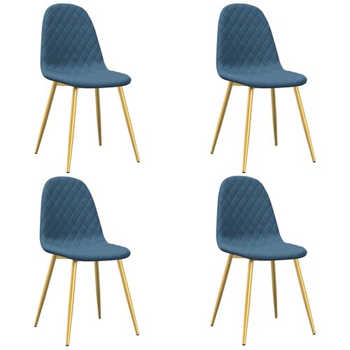 Maison Chic Jedilni stoli - Vzorci stoli 4 kosi moder žamet A791, (22032189) Cene