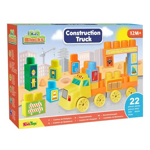 Magic Toys construction truck 22-delni komplet gradbenih kock tovornjak outlet Cene