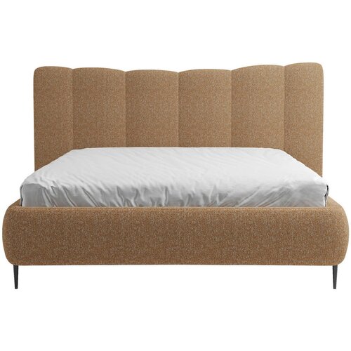 MID.YOU OBLAZINJENA POSTELJA 160 cm x 200 cm , les, tekstil, leseni material terakota Slike
