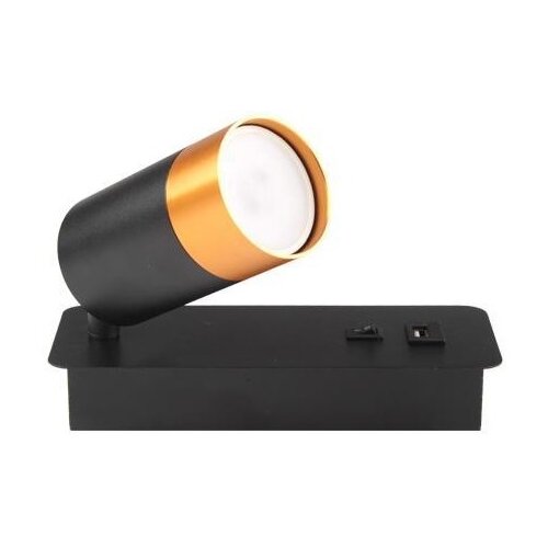  Zidno spot svetlo sa USB punjačem 1xGU10/35W/230V crno/zlatno Slike