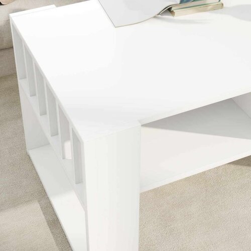  Stolić za kavu Bijelo 92 x 49 5 x 45 cm Konstruirano drvo Slike
