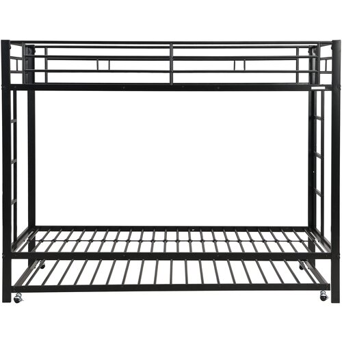 Lumor Dvoposteljna postelja 90x200 cm En Métal - Avec Un Lit Gigogne 90x190 cm à Roulette - Black, (22156743) Cene