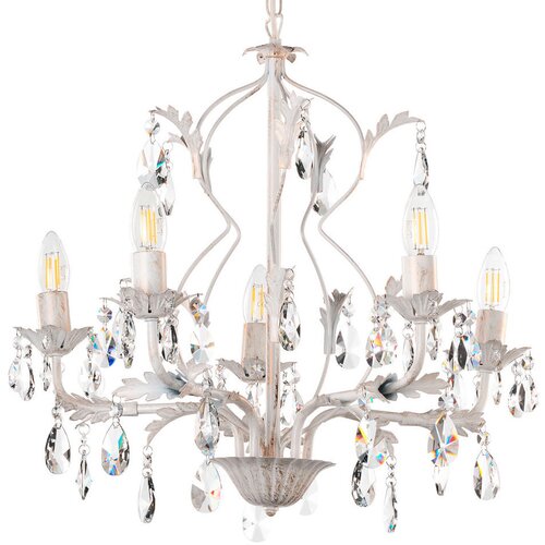 Lesnina XXXL ONLI - Luster na lancu TERESA 5xE14/6W/230V beli Slike