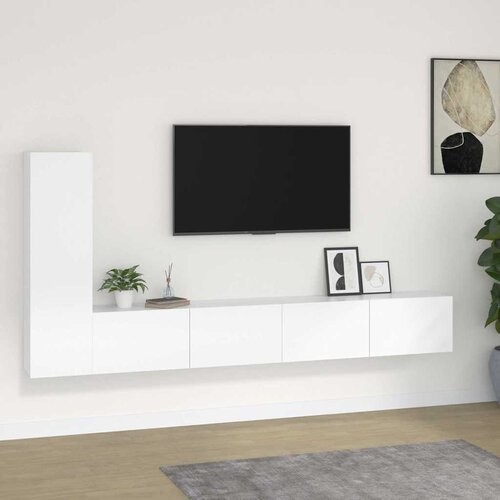  3-dijelni set TV ormarića bijeli od konstruiranog drva Cijene