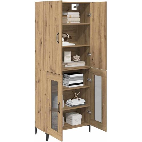  Highboard Umjetnički hrast 69,5 x 34 x 180 cm Konstruirano drvo Slike