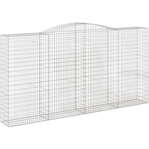  Lučne gabionske ko&amp;scaron;are 4 kom 400x50x200/220cm pocinčano željezo Slike