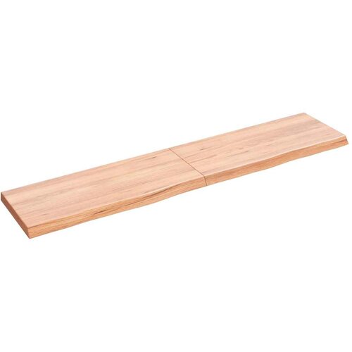  Zidna polica svjetlosmeđa 140x30x(2-4) cm obrađena hrastovina Cijene