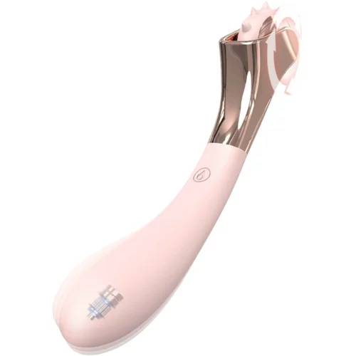 Sex HD - vodootporni vibrator na baterije i kotačić za stimulaciju (roza)