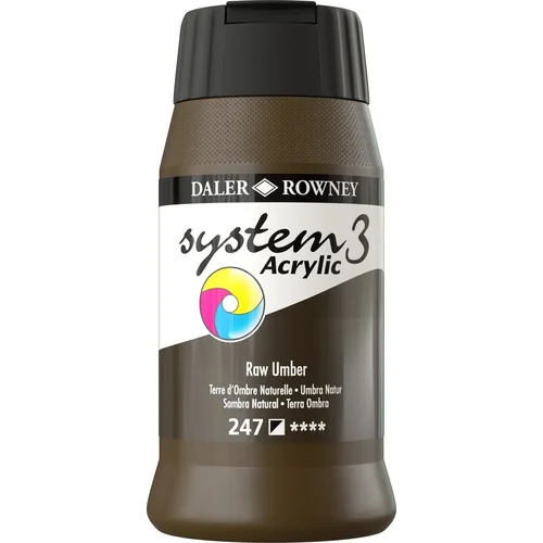 DALER ROWNEY System3 Akrilna barva Raw Umber 500 ml 1 kos