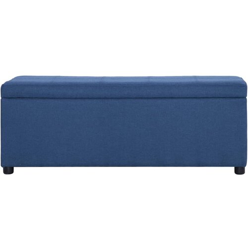  Klupa s pretincem za pohranu 116 cm plava poliesterska Slike