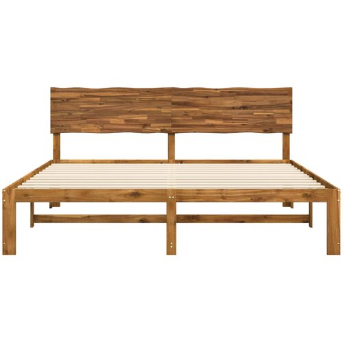  Krevetni okvir s uzglavljem ROSTOCK Prirodna 200 x 200 cm Slike