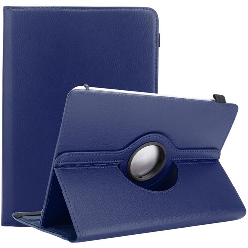  tablični ohi&scaron;je, združljiv z Alcatelom v temno modri barvi - 360 stopinj Faux Leather Protective Cover z funkcijo stojala in elastičnim pasom, (20608264) Cene