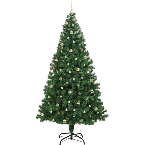 VidaXL Umjetno božićno drvce Zelena 240 cm PVC i Čelik i Plastika Slike