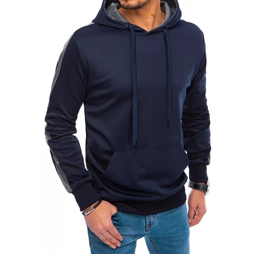 DStreet navy blue men's hoodie BX5121 Slike