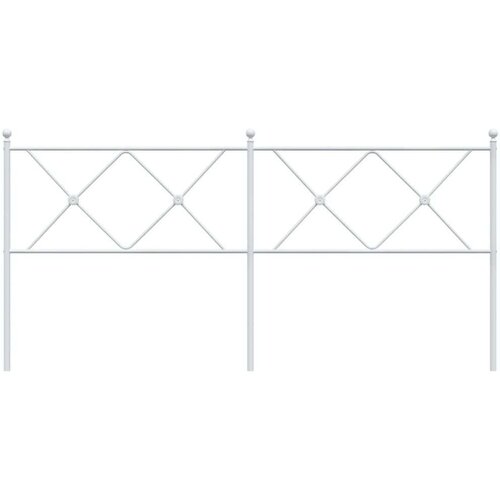  Metalno uzglavlje bijelo 180 cm Slike
