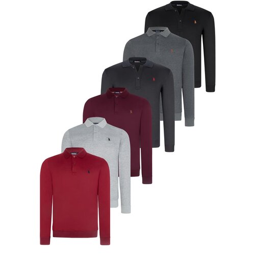 Dewberry SET OF SIX V4007 MEN'S SWEATSHIRT-BLACK-NAVY-ANTHRACITE-BURGUNDY-GRAY-PURPLE Cijene