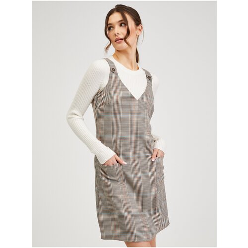 Orsay brown checkered dress - Ladies Slike