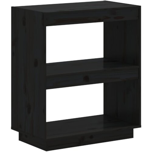 Maison Chic Knjižna omara - Knjižni regal črna 60x35x71 cm trdna borovina, (21725453) Cene