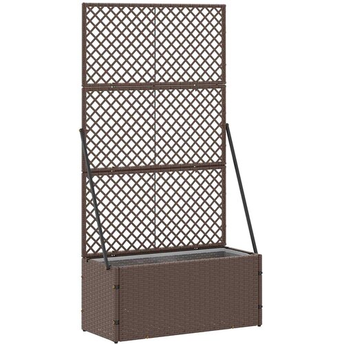 vidaXL Gredni pergola sadilnik Rjava 70 x 30 x 135 cm Kovina, (5000187691) Cene