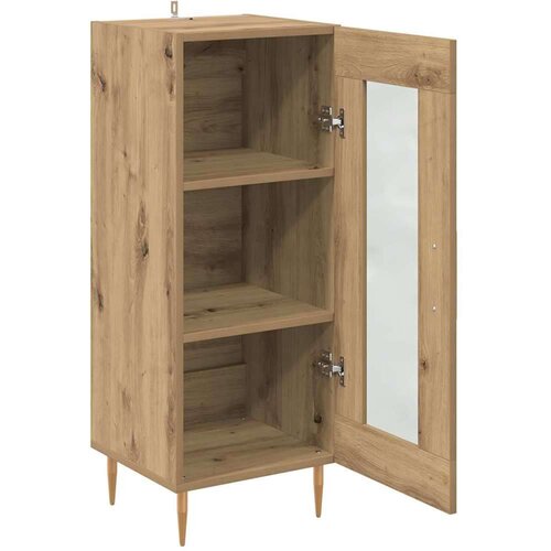 vidaXL Strani šal artisan hrast 34 x 34.5 x 90 cm Konstruiran les Cene