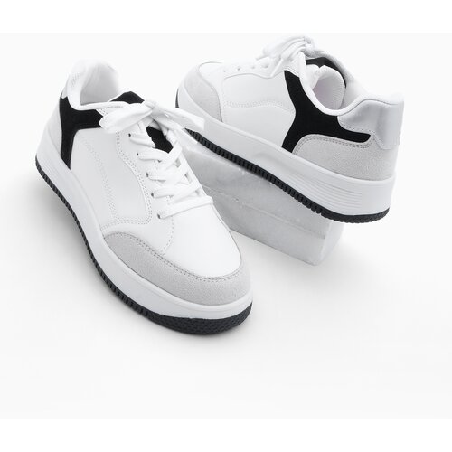 Marjin Women's Sneaker Laced Sneakers Ente White Slike