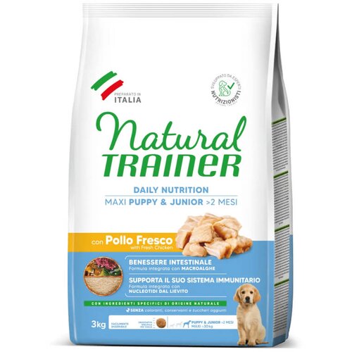Natural trainer Daily Nutrition Puppy&Junior Maxi - sveži pi&scaron;čanec 3 kg Cene