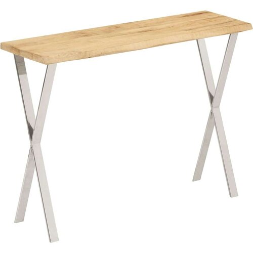  Konzolna mizica z naravnim robom 105x33x76 cm trden mangov les Cene