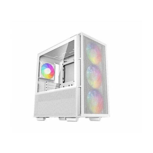 DeepCool gaming ohišje ch560 digital e-atx rgb lcd kaljeno steklo, bela Cene