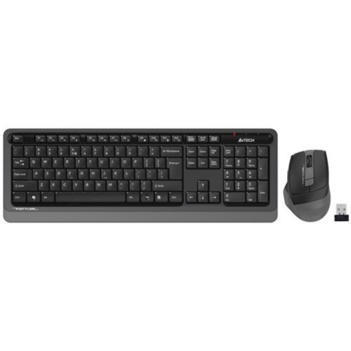 A4Tech FG1035 Fstyler bežična tastatura US-LAYOUT + bežični miš USB, Grey Slike