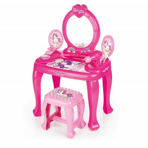 Dolu sto za šminkanje sa stolicom dečiji set ( 025616 ) Slike