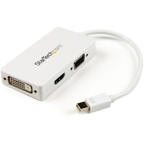 StarTech.com MDP2VGDVHDW prilagodnik za video kabel 0,15 m Mini DisplayPort DVI-D + VGA (D-Sub) + HDMI Bijelo Cene