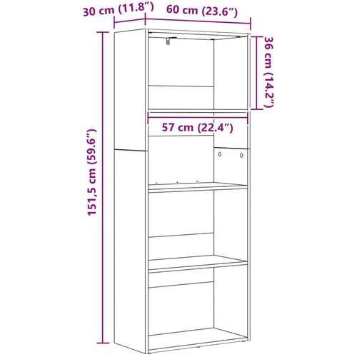  za knjige Crni hrast 60 x 30 x 151 5 cm Slike