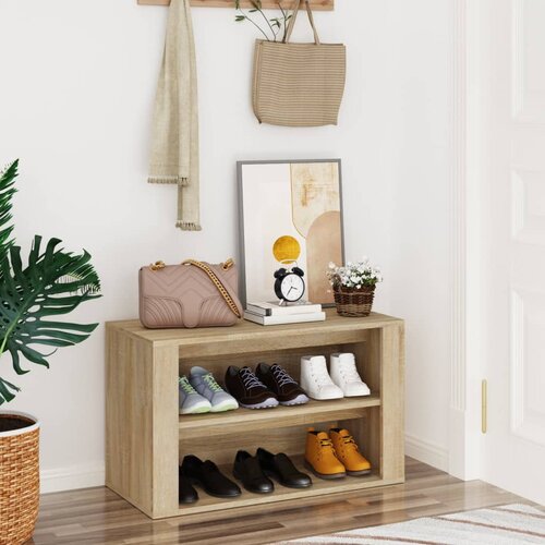 vidaXL Stalak za cipele boja hrasta 75 x 35 x 45 cm konstruirano drvo Cene