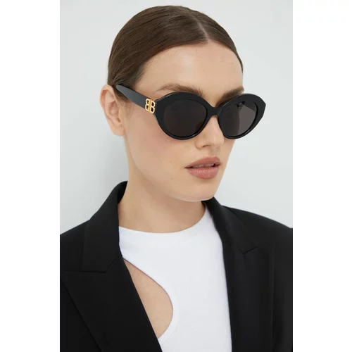 Balenciaga Sončna očala ženski, črna barva