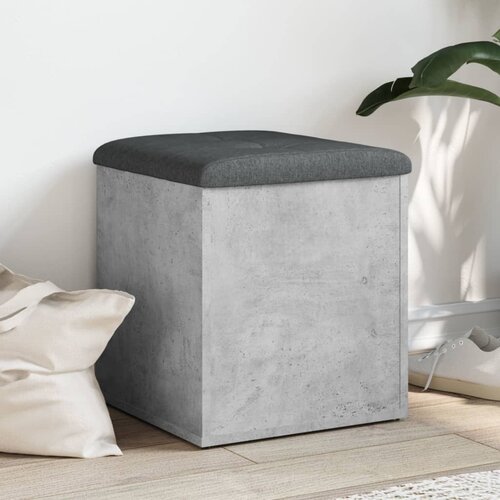 VidaXL Klupa za pohranu siva boja betona 42x42x45 cm konstruirano drvo Slike