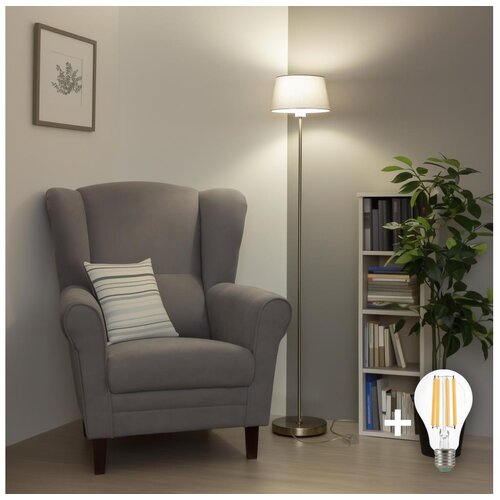  brilagi - led podna lampa ceria 1xE27/40W/230V prečnik 25 cm siva/matni hrom Cene