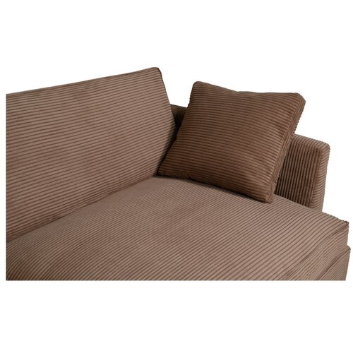 Scandic Svetlo rjava sedežna garnitura iz rebrastega žameta 132 cm Mobby &amp;ndash; Slike
