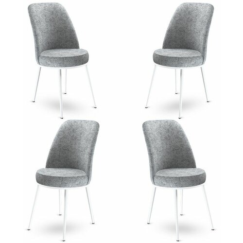 HANAH HOME dexa - grey, white greywhite chair set (4 pieces) Cene