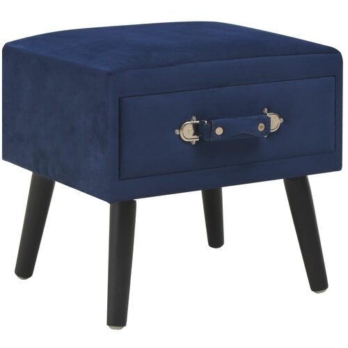 Furnova Nočna omarica žamet 40x35x40 cm modra, (21925856) Slike