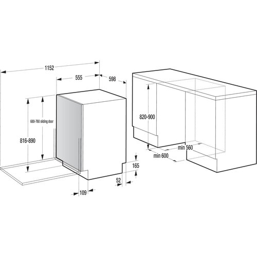 Hisense ugradbena perilica posuđa HV693A65UVAD HV693A65UVAD Slike