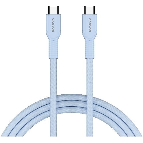 Canyon cable OnWire 60CL C-C 60W COLOR Braided 1m Light Blue ( CND-CCAP60AB10LBL ) Cene
