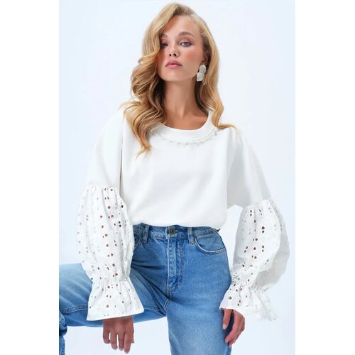 Trend Alacati Stili Ženska bluza Alc-X14436, Bela Cene