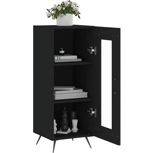  Komoda crna 34,5 x 34 x 90 cm od konstruiranog drva Slike