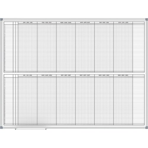 Maul Načrtovalna tabla, letni planer, prikaz 2 x 6 mesecev, &amp;scaron;irina 1200 mm Slike