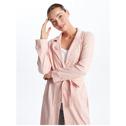 LC Waikiki Women&amp;#039;s Shawl Collar Embroidered Long Sleeve Dressing Gown Slike