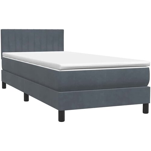 Box Spring krevet s madracem i LED tamnosivi 80 x 220 cm bar&amp;scaron;unasti Slike