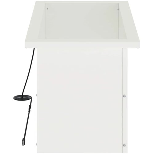  Vrtna posuda za sadnju s LED svjetlom 2 kom. Bijela - Bijela 30 x 60 x 30 cm 2 Slike