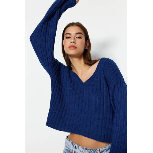 TRENDYOLMILLA ženski duks Twoaw23Kz01844, Saks-Dark blue Cene